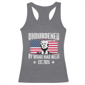 Trump 47 Racerback Tank Top Unburdened By What Has Been Est 2025 TS09 Charcoal Print Your Wear