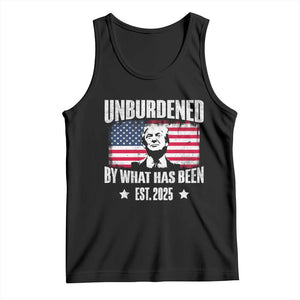 Trump 47 Tank Top Unburdened By What Has Been Est 2025 TS09 Black Print Your Wear