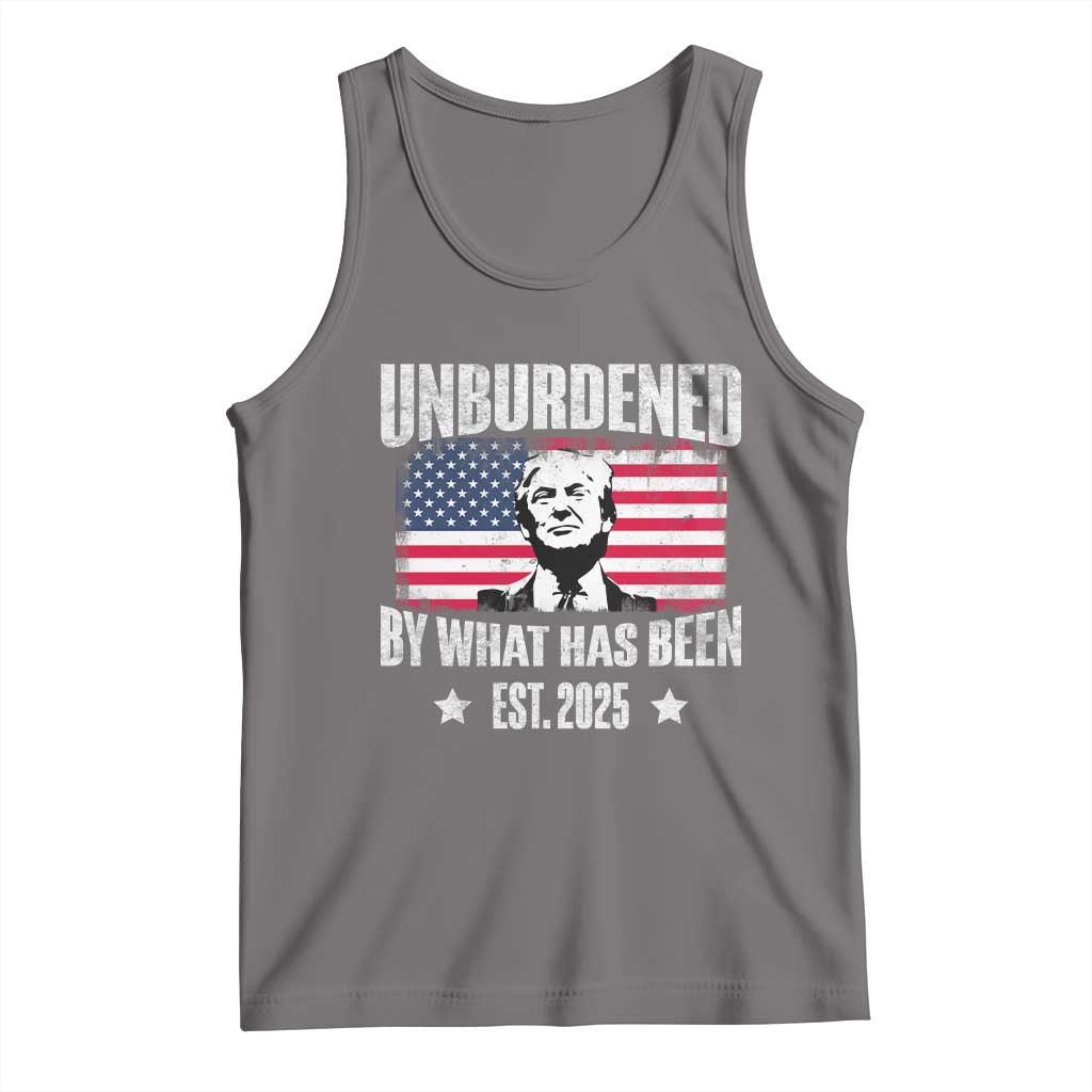 Trump 47 Tank Top Unburdened By What Has Been Est 2025 TS09 Deep Heather Print Your Wear