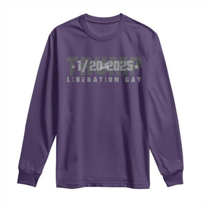 Trump Liberation Day Long Sleeve Shirt Inauguration Day January 20th 2025 TS09 Purple Print Your Wear