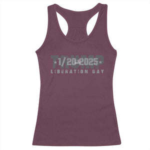 Trump Liberation Day Racerback Tank Top Inauguration Day January 20th 2025 TS09 Maroon Print Your Wear