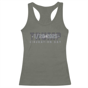 Trump Liberation Day Racerback Tank Top Inauguration Day January 20th 2025 TS09 Military Green Print Your Wear