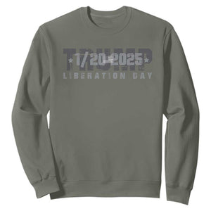 Trump Liberation Day Sweatshirt Inauguration Day January 20th 2025 TS09 Military Green Print Your Wear