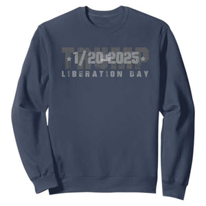 Trump Liberation Day Sweatshirt Inauguration Day January 20th 2025 TS09 Navy Print Your Wear