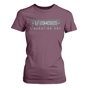 Trump Liberation Day T Shirt For Women Inauguration Day January 20th 2025 TS09 Maroon Print Your Wear