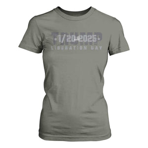 Trump Liberation Day T Shirt For Women Inauguration Day January 20th 2025 TS09 Military Green Print Your Wear