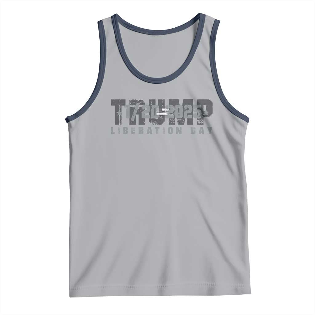 Trump Liberation Day Tank Top Inauguration Day January 20th 2025 TS09 Athletic Heather Navy Print Your Wear