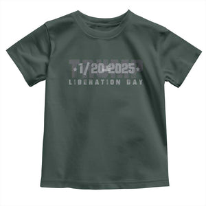 Trump Liberation Day Toddler T Shirt Inauguration Day January 20th 2025 TS09 Dark Forest Green Print Your Wear