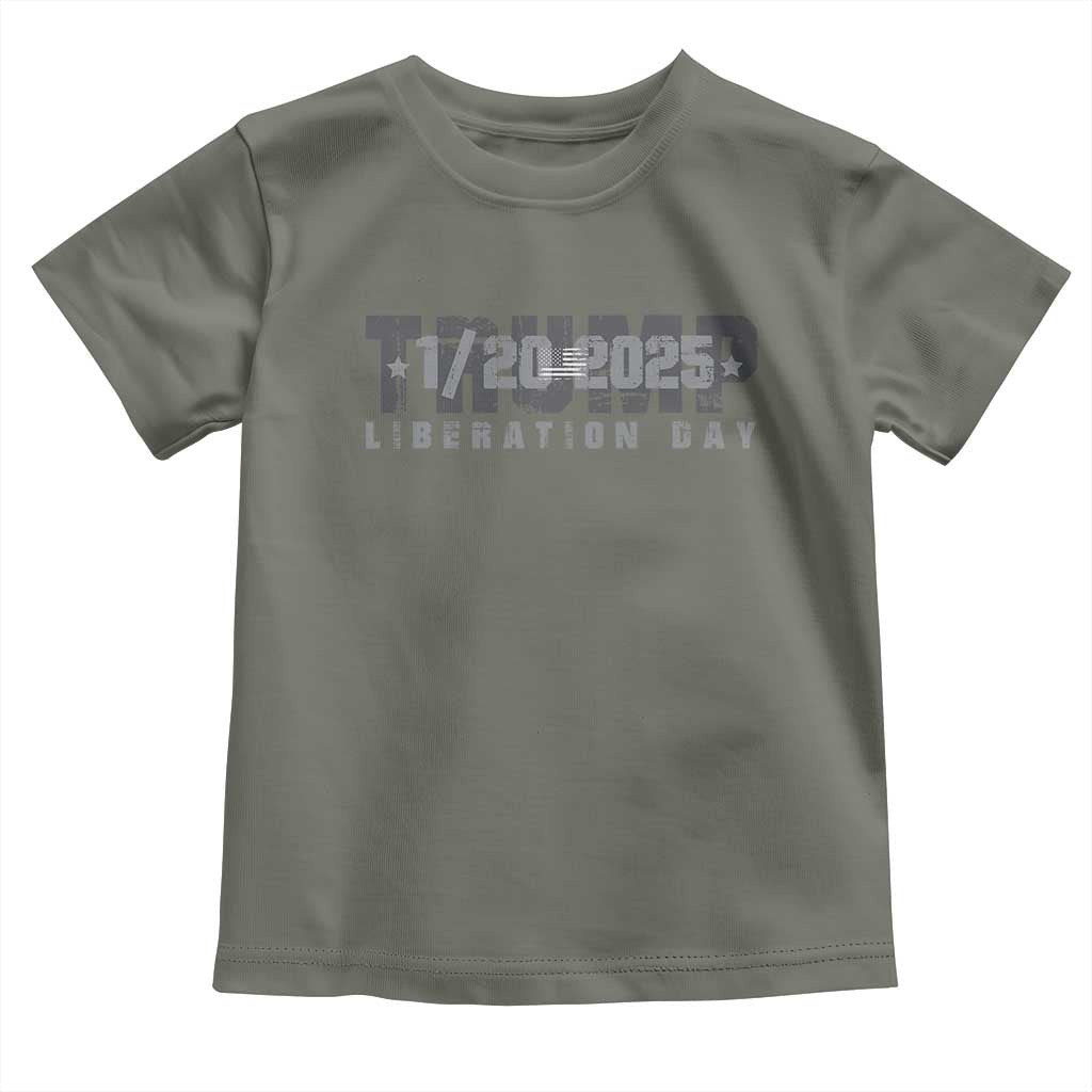 Trump Liberation Day Toddler T Shirt Inauguration Day January 20th 2025 TS09 Military Green Print Your Wear