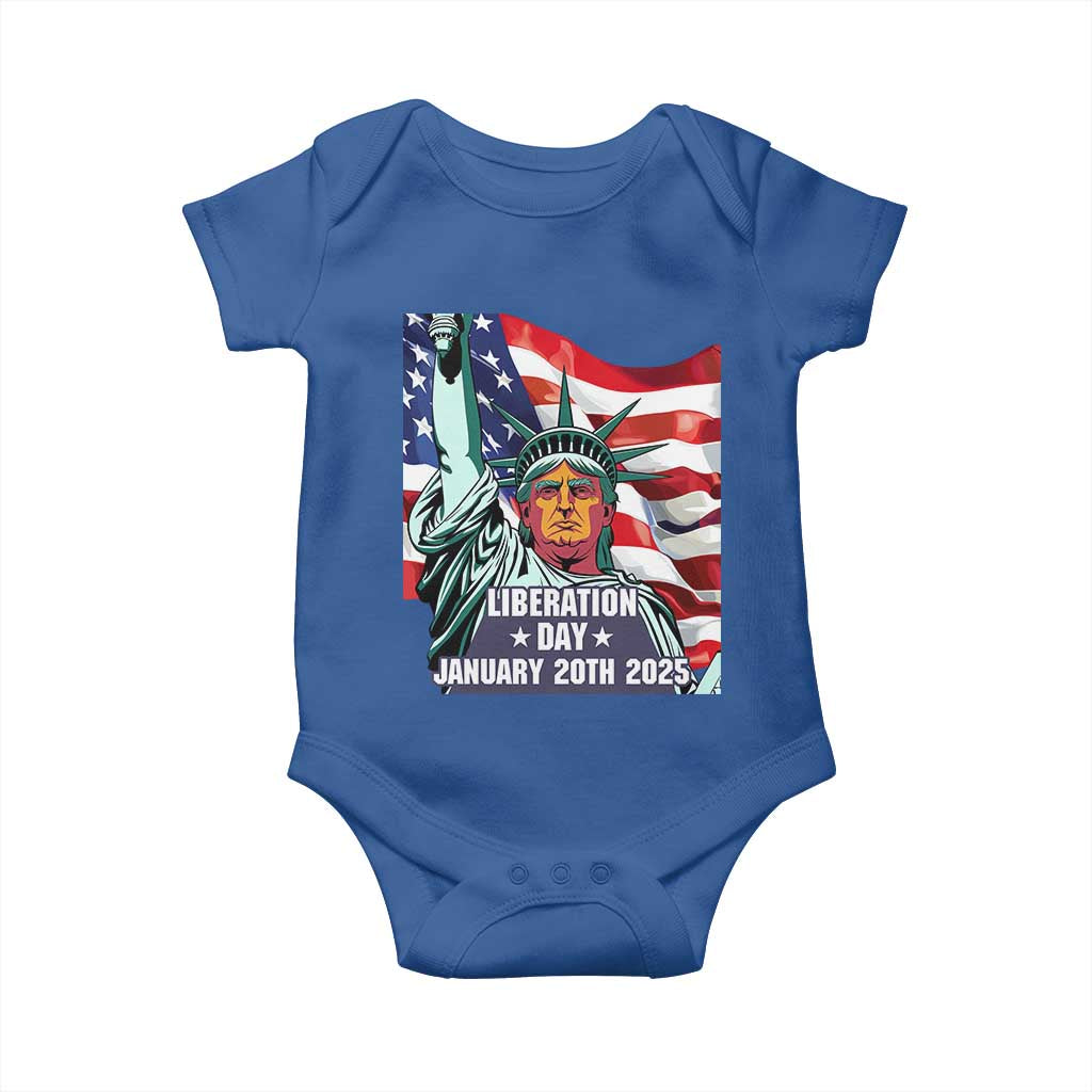 Trump Liberation Day Baby Onesie Statue Of Liberty January 20th 2025 TS09 Royal Blue Print Your Wear