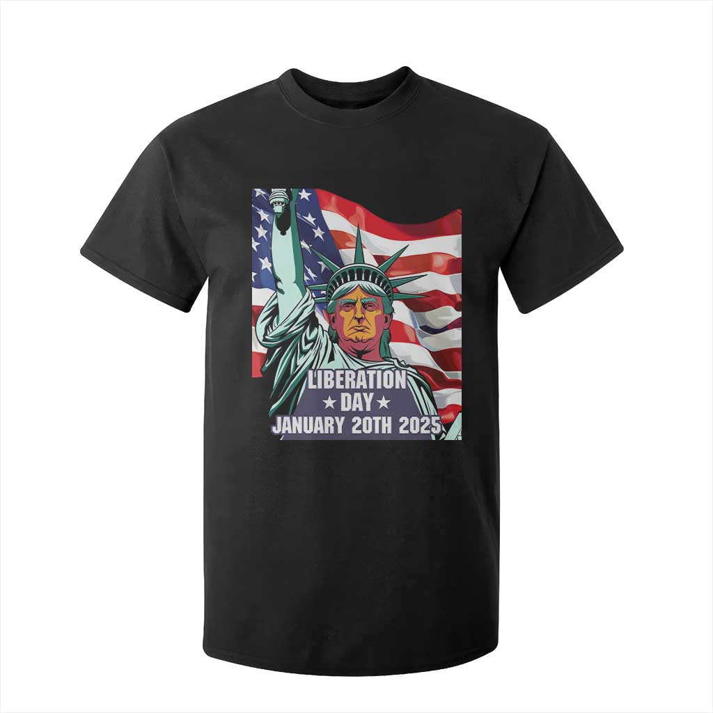 Trump Liberation Day T Shirt For Kid Statue Of Liberty January 20th 2025 TS09 Black Print Your Wear