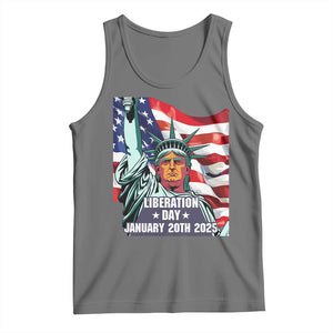 Trump Liberation Day Tank Top Statue Of Liberty January 20th 2025 TS09 Black Heather Print Your Wear