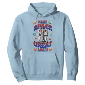 Funny Trump Elon Musk Hoodie Make Space Great Again TS09 Light Blue Print Your Wear