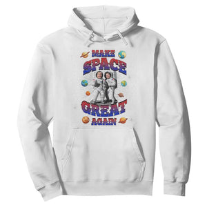Funny Trump Elon Musk Hoodie Make Space Great Again TS09 White Print Your Wear