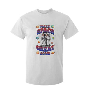 Funny Trump Elon Musk T Shirt For Kid Make Space Great Again TS09 White Print Your Wear