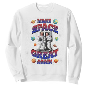 Funny Trump Elon Musk Sweatshirt Make Space Great Again TS09 White Print Your Wear