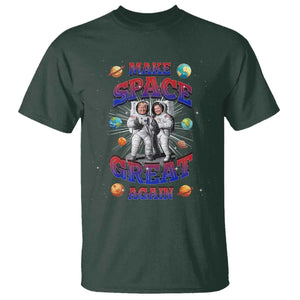 Funny Trump Elon Musk T Shirt Make Space Great Again TS09 Dark Forest Green Print Your Wear