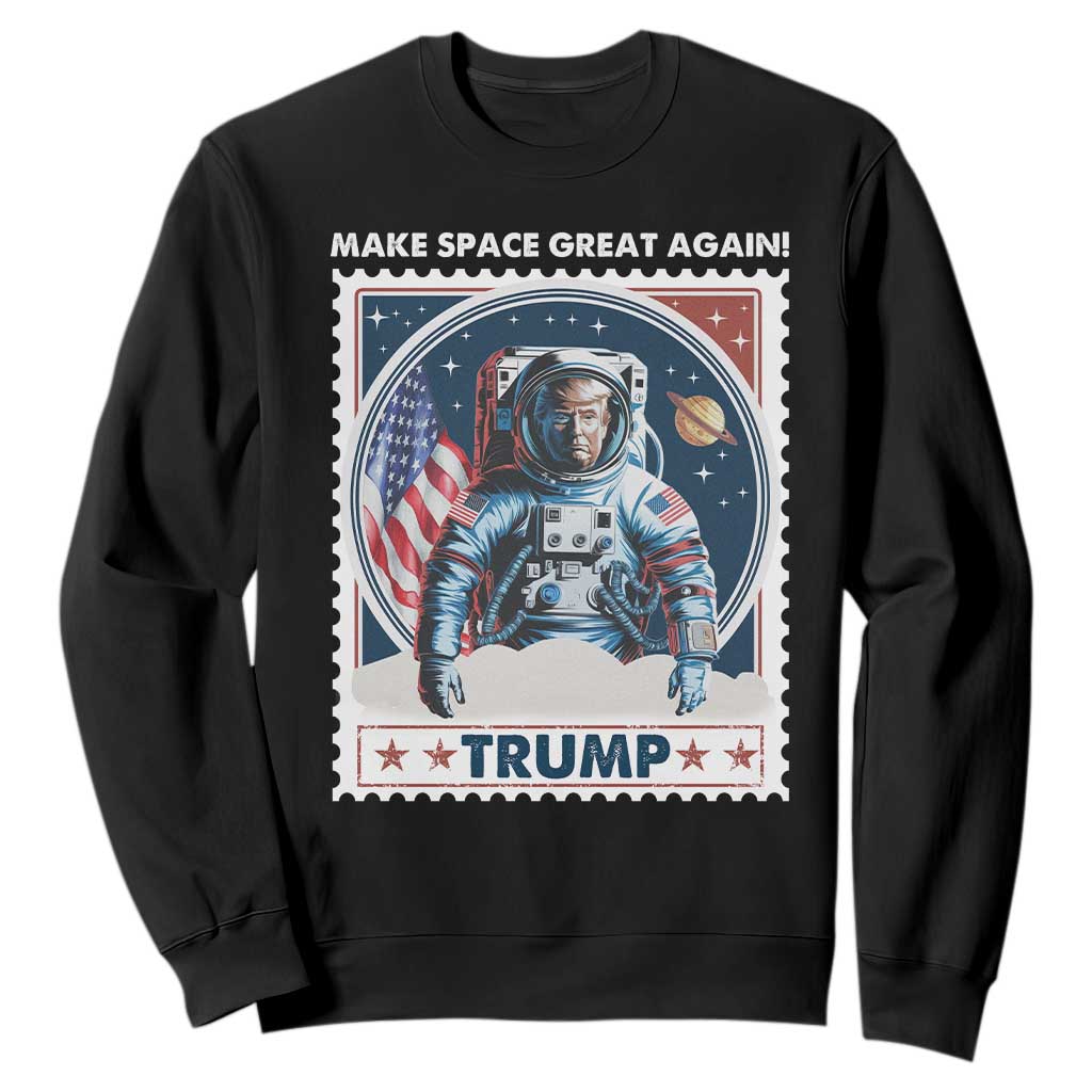 Funny Trump Sweatshirt Make Space Great Again TS09 Black Print Your Wear