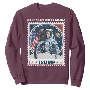 Funny Trump Sweatshirt Make Space Great Again TS09 Maroon Print Your Wear