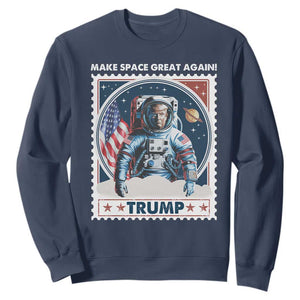 Funny Trump Sweatshirt Make Space Great Again TS09 Navy Print Your Wear