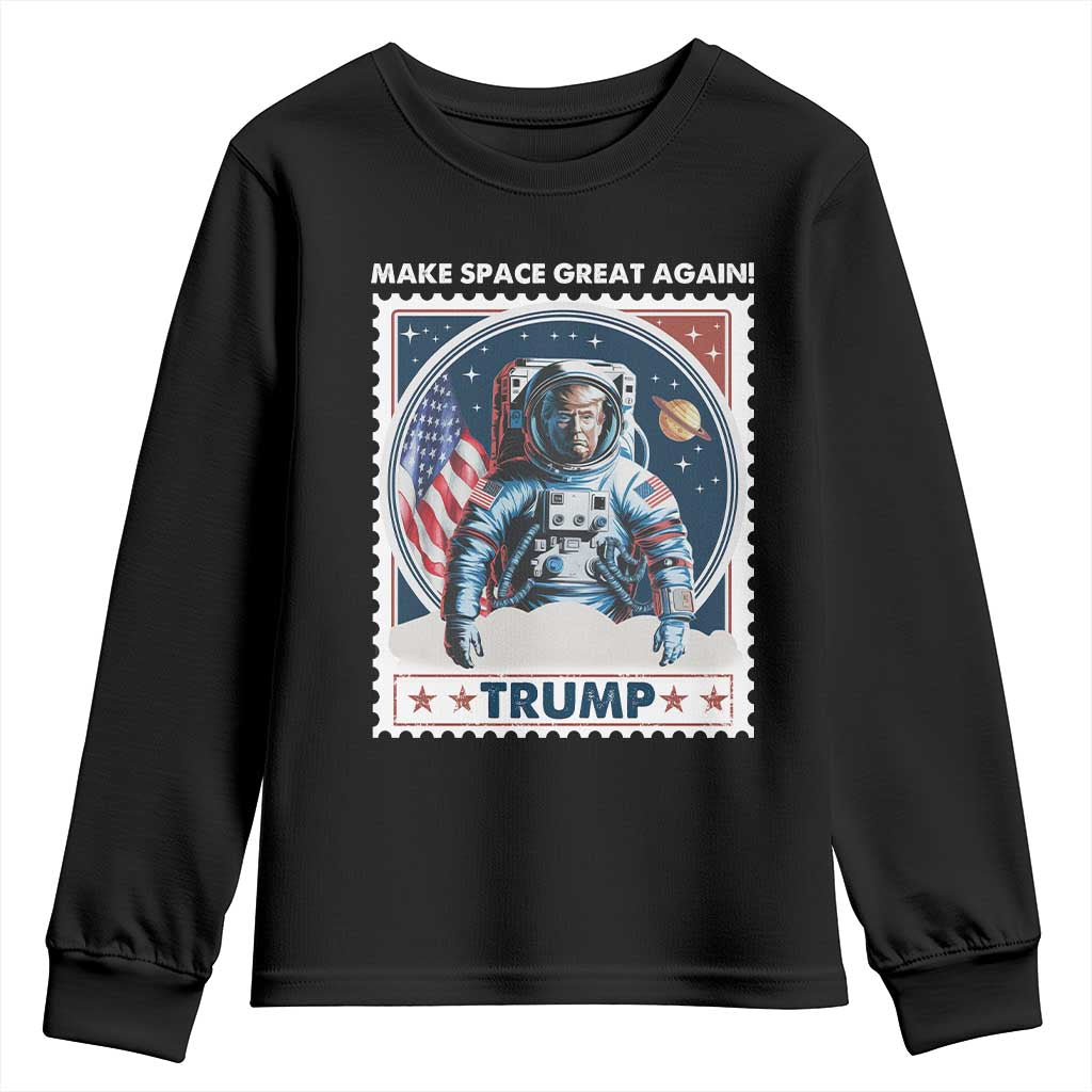Funny Trump Youth Sweatshirt Make Space Great Again TS09 Black Print Your Wear