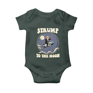Trump Bitcoin Baby Onesie Trump To The Moon Funny Crypto TS09 Print Your Wear