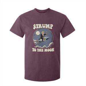 Trump Bitcoin T Shirt For Kid Trump To The Moon Funny Crypto TS09 Maroon Print Your Wear