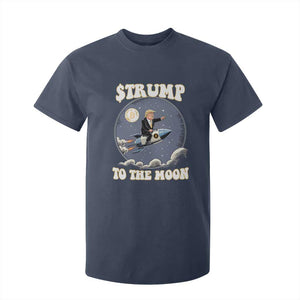 Trump Bitcoin T Shirt For Kid Trump To The Moon Funny Crypto TS09 Navy Print Your Wear