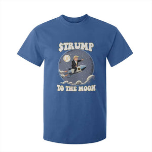 Trump Bitcoin T Shirt For Kid Trump To The Moon Funny Crypto TS09 Royal Blue Print Your Wear