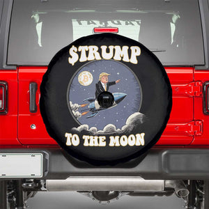 Trump Bitcoin Spare Tire Cover Trump To The Moon Funny Crypto TS09 Black Print Your Wear