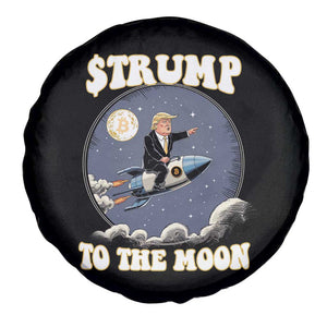 Trump Bitcoin Spare Tire Cover Trump To The Moon Funny Crypto TS09 Print Your Wear