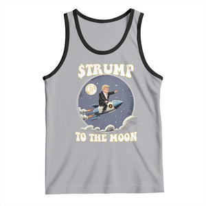 Trump Bitcoin Tank Top Trump To The Moon Funny Crypto TS09 Athletic Heather Black Print Your Wear