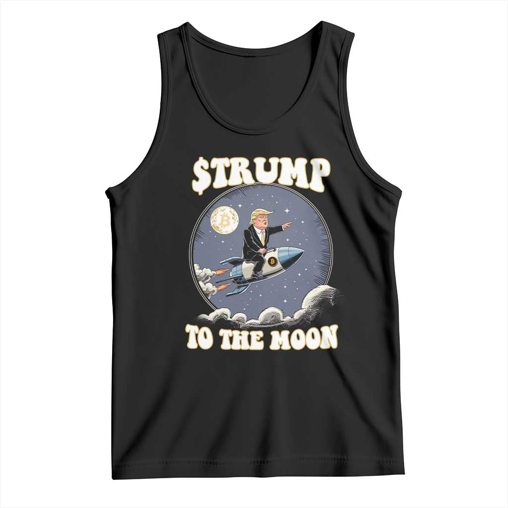 Trump Bitcoin Tank Top Trump To The Moon Funny Crypto TS09 Black Print Your Wear