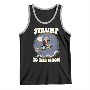 Trump Bitcoin Tank Top Trump To The Moon Funny Crypto TS09 Black Athletic Heather Print Your Wear