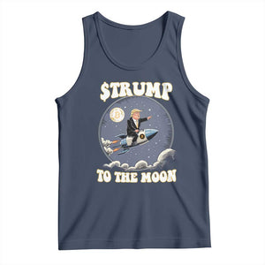 Trump Bitcoin Tank Top Trump To The Moon Funny Crypto TS09 Navy Print Your Wear