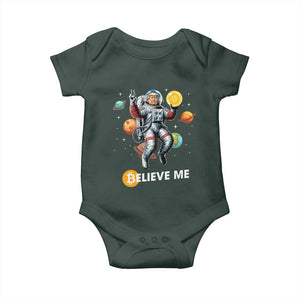 Trump Bitcoin Baby Onesie Believe Me Astronaut Trump Moon Outer Space TS09 Print Your Wear