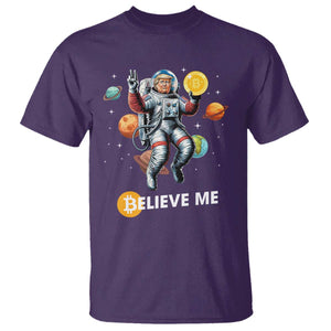 Trump Bitcoin T Shirt Believe Me Astronaut Trump Moon Outer Space TS09 Purple Print Your Wear