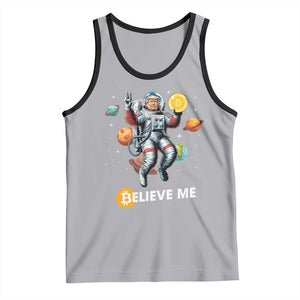 Trump Bitcoin Tank Top Believe Me Astronaut Trump Moon Outer Space TS09 Athletic Heather Black Print Your Wear