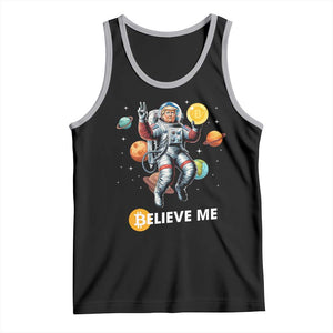 Trump Bitcoin Tank Top Believe Me Astronaut Trump Moon Outer Space TS09 Black Athletic Heather Print Your Wear
