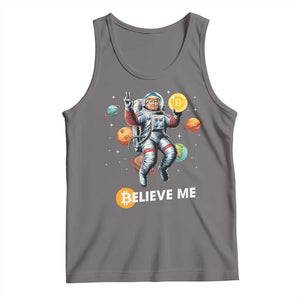Trump Bitcoin Tank Top Believe Me Astronaut Trump Moon Outer Space TS09 Deep Heather Print Your Wear