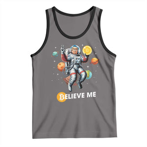 Trump Bitcoin Tank Top Believe Me Astronaut Trump Moon Outer Space TS09 Deep Heather Black Print Your Wear