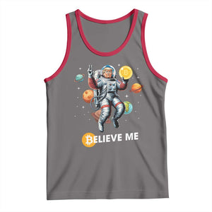 Trump Bitcoin Tank Top Believe Me Astronaut Trump Moon Outer Space TS09 Deep Heather Red Print Your Wear