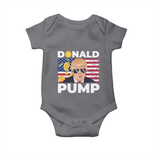 Bitcoin Trump Baby Onesie Donald Pump Funny Crypto TS09 Charcoal Print Your Wear