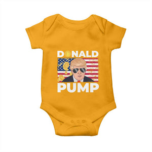 Bitcoin Trump Baby Onesie Donald Pump Funny Crypto TS09 Gold Print Your Wear