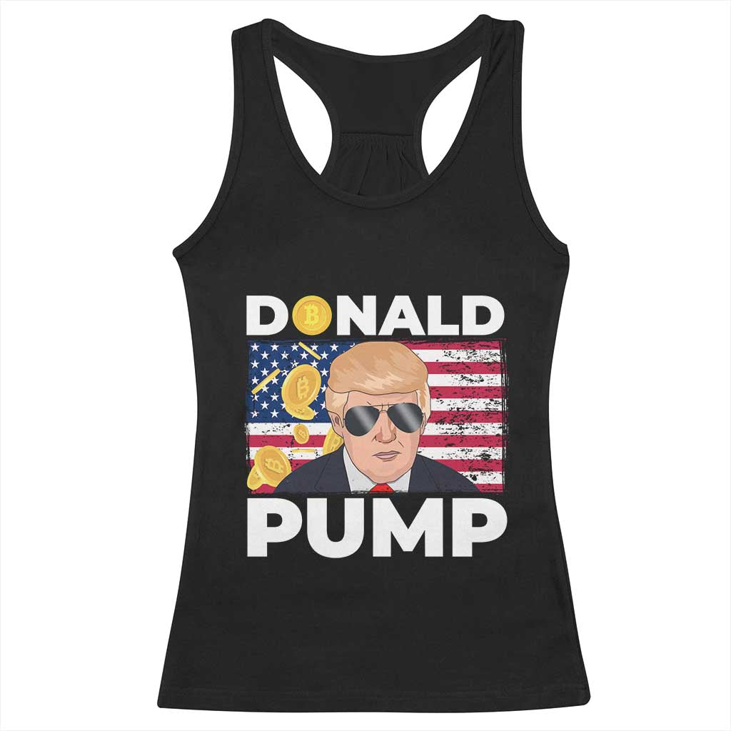 Bitcoin Trump Racerback Tank Top Donald Pump Funny Crypto TS09 Black Print Your Wear