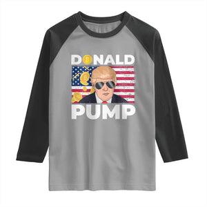 Bitcoin Trump Raglan Shirt Donald Pump Funny Crypto TS09 Sport Gray Black Print Your Wear