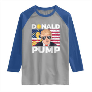 Bitcoin Trump Raglan Shirt Donald Pump Funny Crypto TS09 Sport Gray Royal Print Your Wear