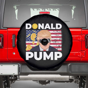 Bitcoin Trump Spare Tire Cover Donald Pump Funny Crypto TS09 Black Print Your Wear