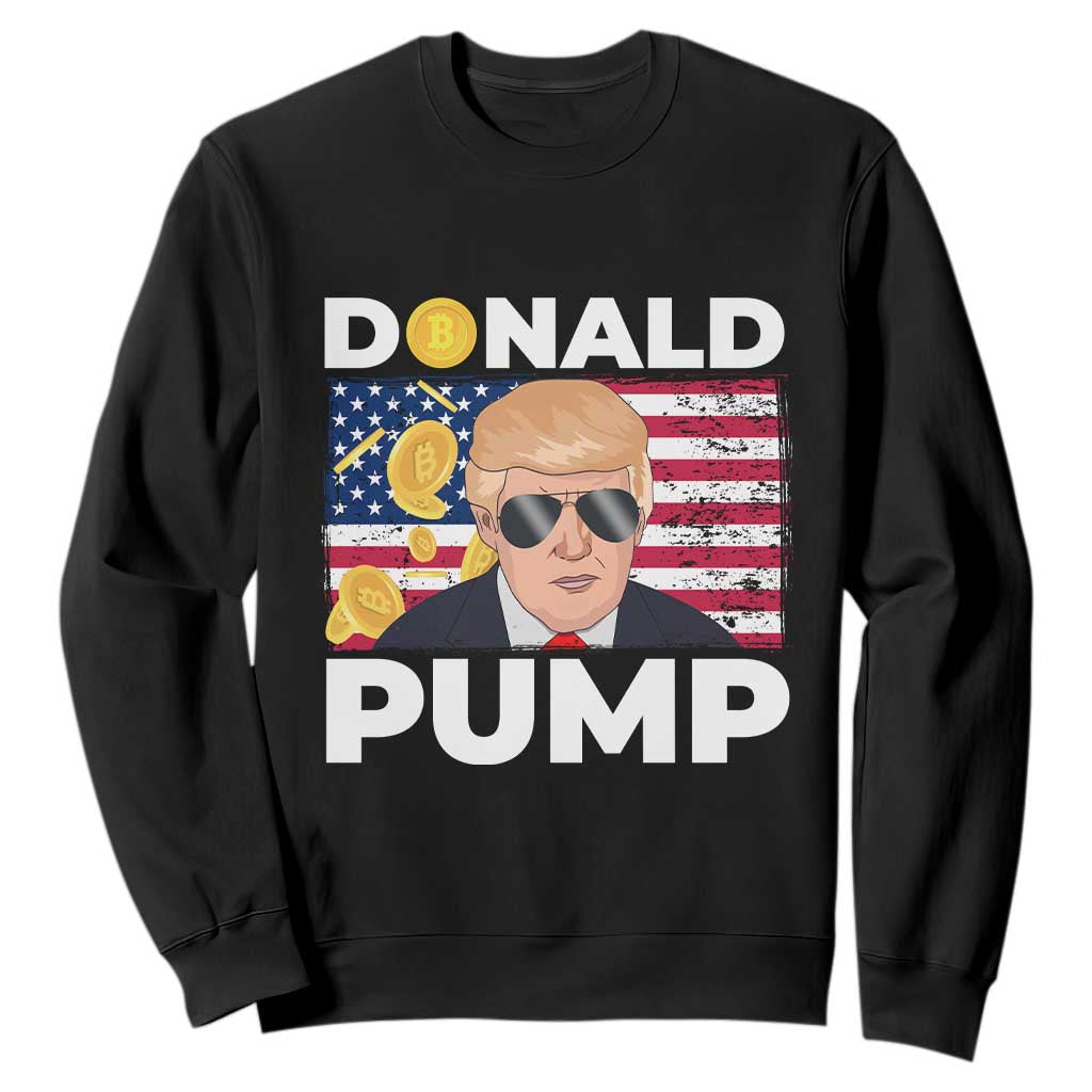 Bitcoin Trump Sweatshirt Donald Pump Funny Crypto TS09 Black Print Your Wear
