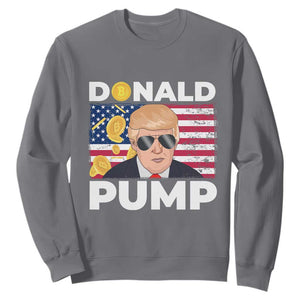 Bitcoin Trump Sweatshirt Donald Pump Funny Crypto TS09 Charcoal Print Your Wear